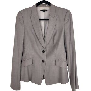Light Gray HUGO BOSS Jaellita Women's Two Button Blazer REAL POCKETS size 4